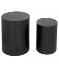 Set de 2 tables d'appoint SOKLE en bois noir - 