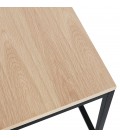 Grande table basse style industriel TRIBECA en bois finition naturelle et métal noir - 