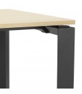 Bureau d'angle design BAKUS en bois finition naturelle et métal noir 160 cm - 