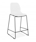 Tabouret snack mi-hauteur BERLIN MINI blanc empilable moderne - 