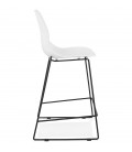 Tabouret snack mi-hauteur BERLIN MINI blanc empilable moderne - 