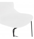 Tabouret snack mi-hauteur BERLIN MINI blanc empilable moderne - 