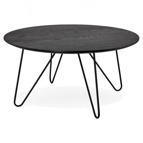 Table basse design PLUTO noire style industriel - 