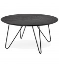 Table basse design PLUTO noire style industriel - 