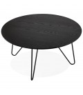 Table basse design PLUTO noire style industriel - 