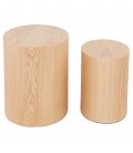 Set de 2 tables d'appoint SOKLE en bois finition naturelle - 