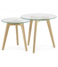 Tables gigognes ronde LOVYOU en verre - 