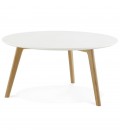 Table basse de salon ronde KOFY style scandinave - 