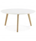 Table basse de salon ronde KOFY style scandinave - 