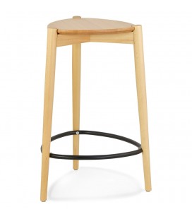 Tabouret de snack mi-hauteur TIARA MINI en frêne naturel