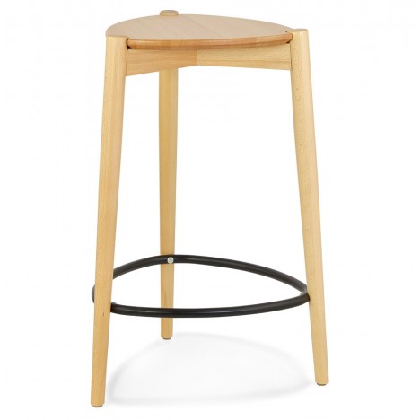 Tabouret de snack mi-hauteur TIARA MINI en frêne naturel - 