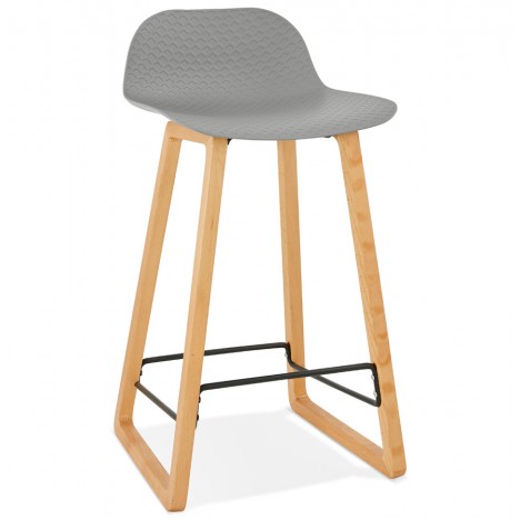 Tabouret snack mi-hauteur MAKI MINI gris style scandinave - 