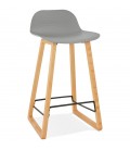 Tabouret snack mi-hauteur MAKI MINI gris style scandinave - 