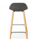 Tabouret snack mi-hauteur scandinave BALTIK MINI en tissu gris - 