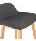 Tabouret snack mi-hauteur scandinave BALTIK MINI en tissu gris - 