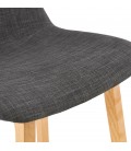 Tabouret snack mi-hauteur scandinave BALTIK MINI en tissu gris - 