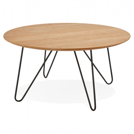 Table basse design PLUTO en bois finition naturelle - 