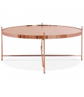 Table basse de salon KOLOS BIG couleur cuivre - 