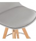 Tabouret de bar design TATAMI gris - 