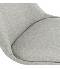 Chaise moderne HIPHOP en tissu gris et pieds en bois noir - 