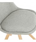 Chaise scandinave HIPHOP en tissu gris - 