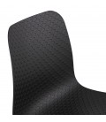 Chaise design de bureau EVORA noire sur roulettes - 