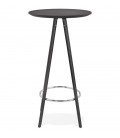 Table haute ou Mange-debout rond GALA design en bois noir - 