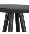 Table haute ou Mange-debout rond GALA design en bois noir - 