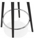 Table haute ou Mange-debout rond GALA design en bois noir - 