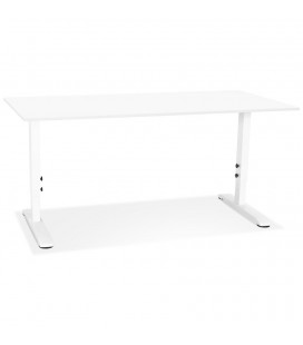 Bureau réglable en hauteur OSMOSE blanc 160x80 cm