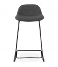 Tabouret snack mi-hauteur MOSKOW MINI noir style industriel avec pieds en métal noir - 