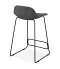 Tabouret snack mi-hauteur MOSKOW MINI noir style industriel avec pieds en métal noir - 