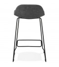 Tabouret snack mi-hauteur MOSKOW MINI noir style industriel avec pieds en métal noir - 