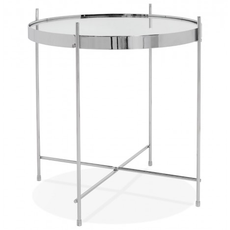 Table d'appoint pliable KOLOS couleur chrome - 