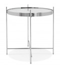 Table d'appoint pliable KOLOS couleur chrome - 