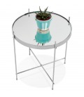 Table d'appoint pliable KOLOS couleur chrome - 