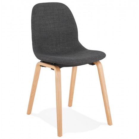Chaise de salle à manger CELTIK en tissu gris style scandinave - 