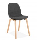Chaise de salle à manger CELTIK en tissu gris style scandinave - 