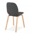 Chaise de salle à manger CELTIK en tissu gris style scandinave - 