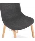 Chaise de salle à manger CELTIK en tissu gris style scandinave - 