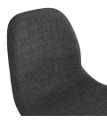 Chaise design DECLIK gris foncé avec pieds en métal noir - 
