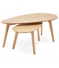 Tables gigognes design STOKOLM en bois finition naturelle - 