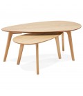 Tables gigognes design STOKOLM en bois finition naturelle - 