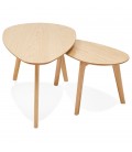 Tables gigognes design STOKOLM en bois finition naturelle - 