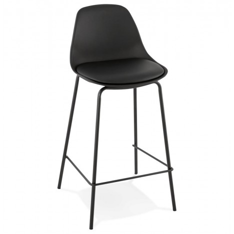 Tabouret snack mi-hauteur COOKIE MINI noir style industriel - 