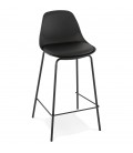 Tabouret snack mi-hauteur COOKIE MINI noir style industriel - 