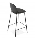 Tabouret snack mi-hauteur COOKIE MINI noir style industriel - 