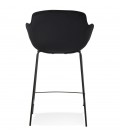 Tabouret snack mi-hauteur LARISSA MINI en velours noir - 