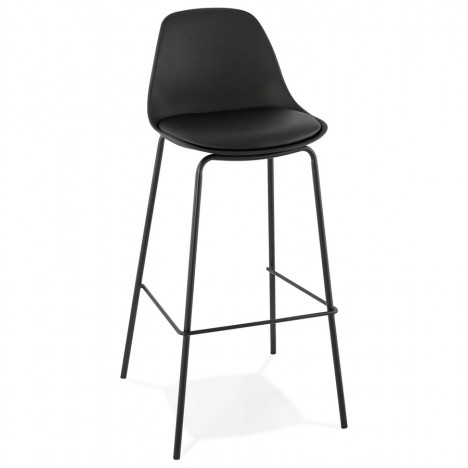 Tabouret de bar COOKIE noir style industriel - 