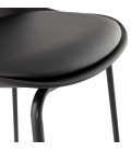 Tabouret de bar COOKIE noir style industriel - 